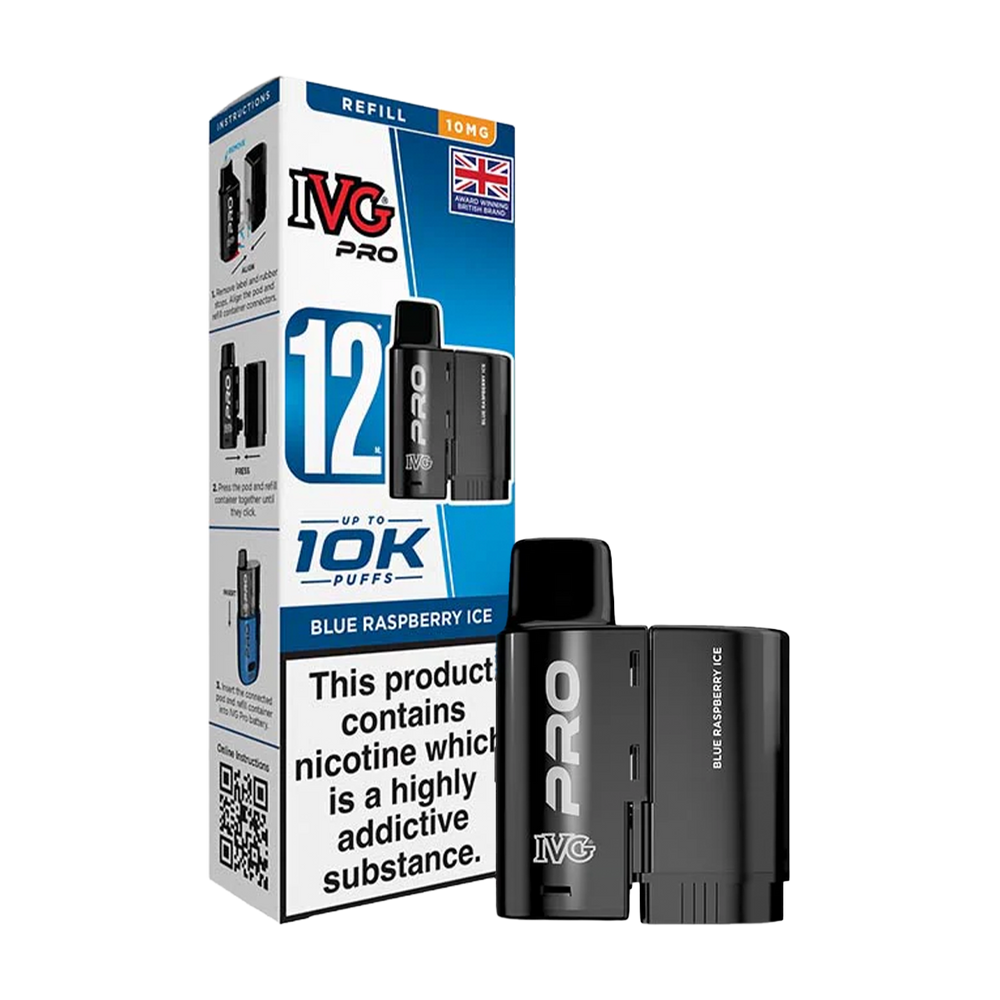 Blue Raspberry Ice IVG Pro 12 Refill Pack