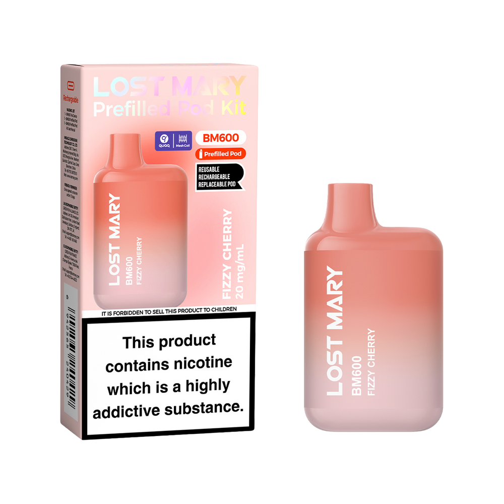 Lost Mary BM600 Prefilled Pod Kit fizzy cherry