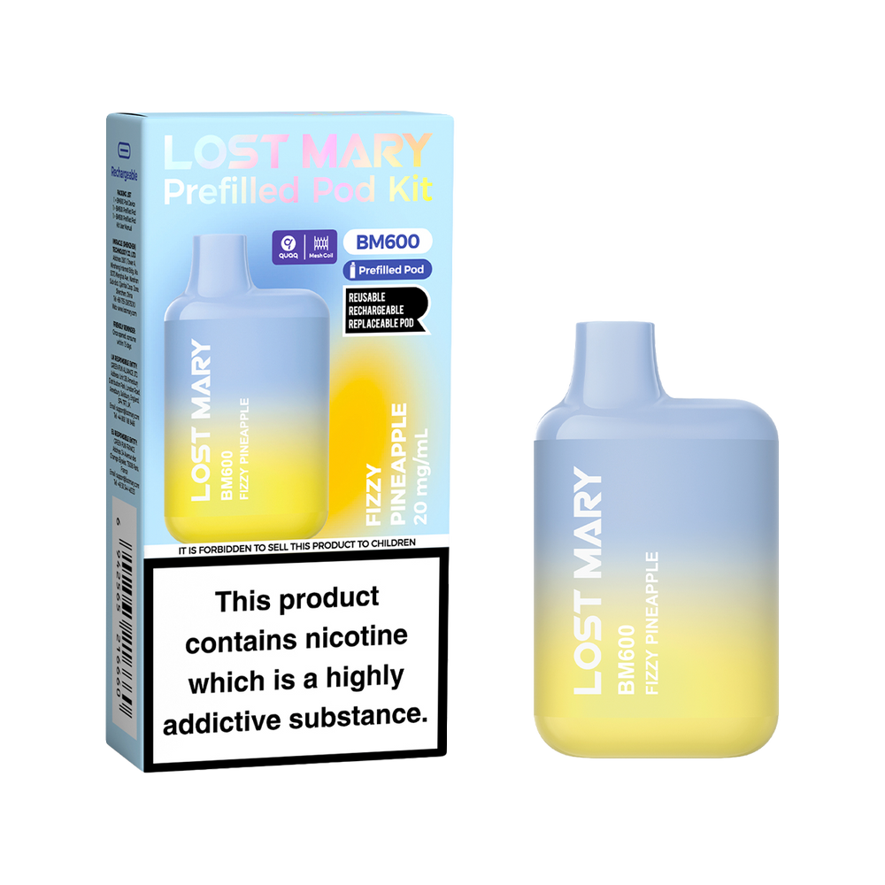 Lost Mary BM600 Prefilled Pod Kit fizzy pineapple