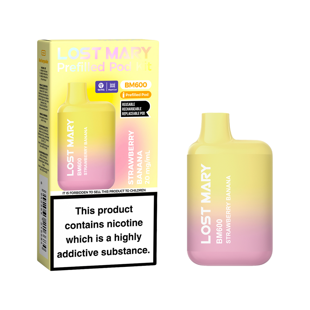 Lost Mary BM600 Prefilled Pod Kit strawberry banana