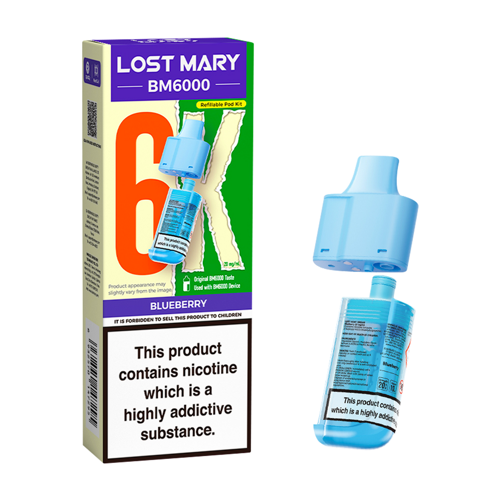 lost mary bm6000 refill pack blueberry