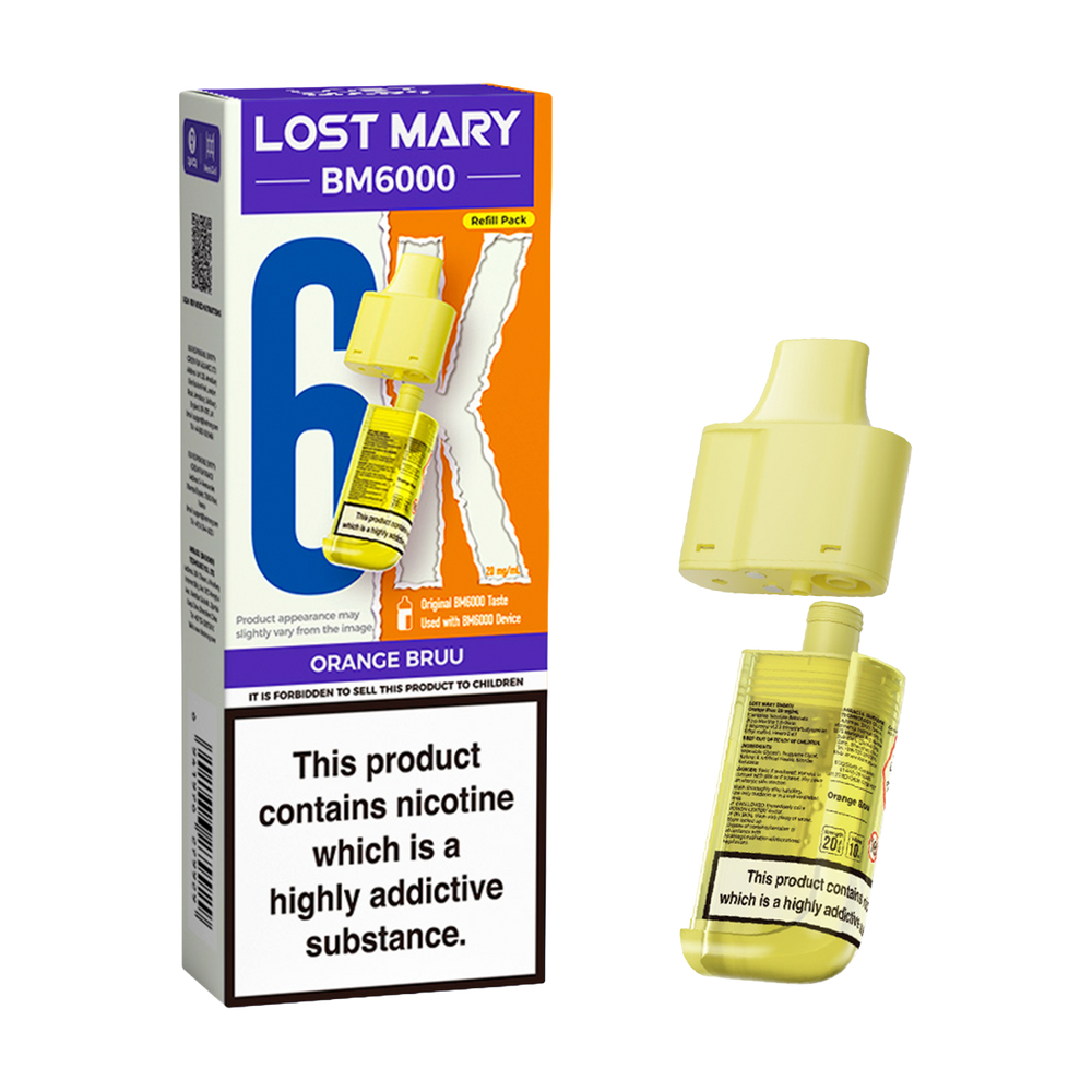 lost mary bm6000 refill pack orange bruu