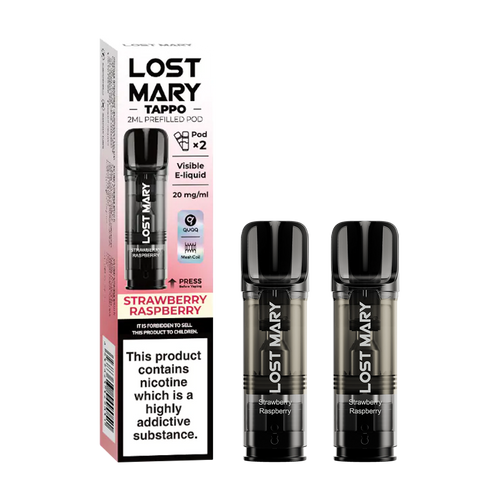 lost mary tappo pods pack of 2 strawberry raspberry new