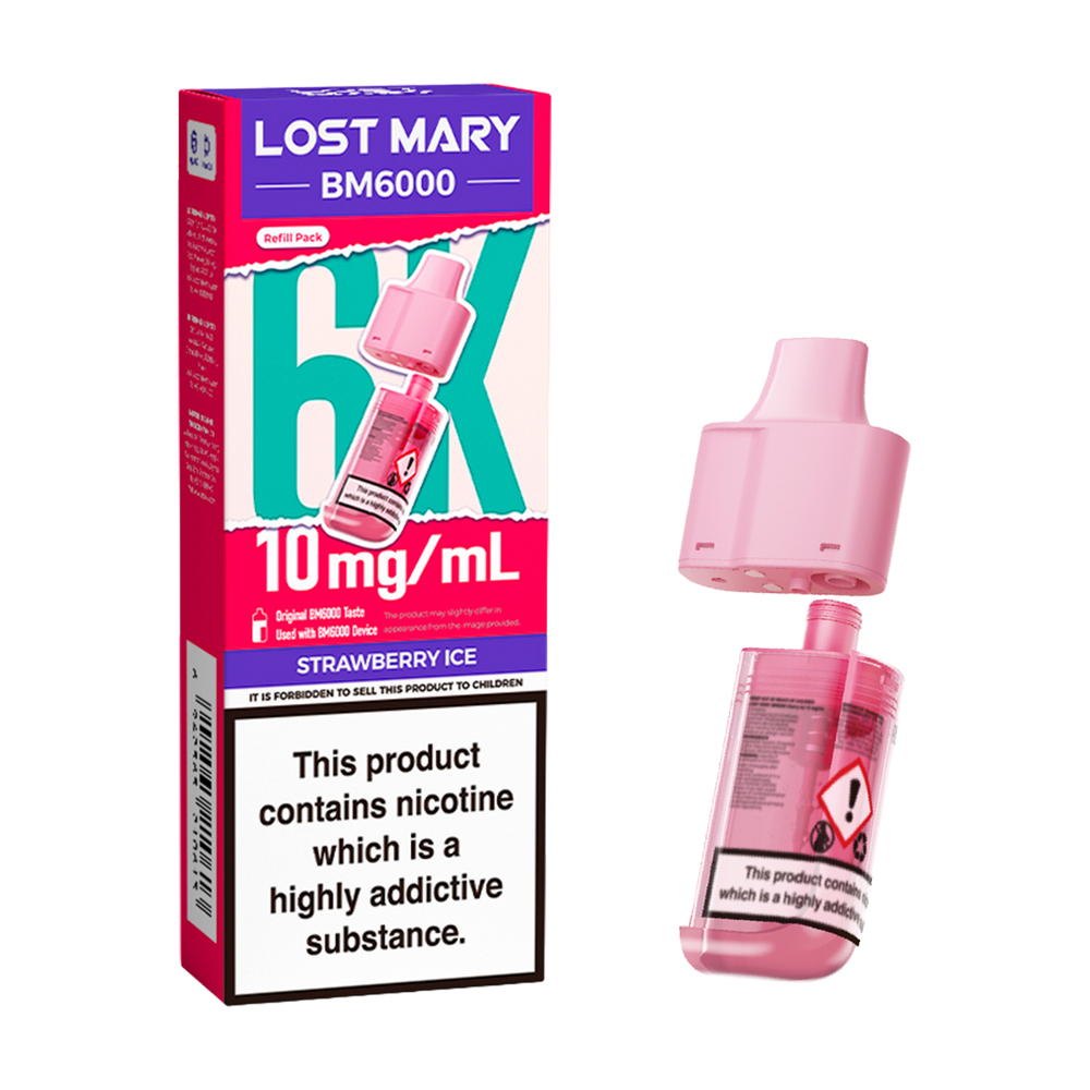 Strawberry Ice Lost Mary BM6000 Refill Pack 10mg