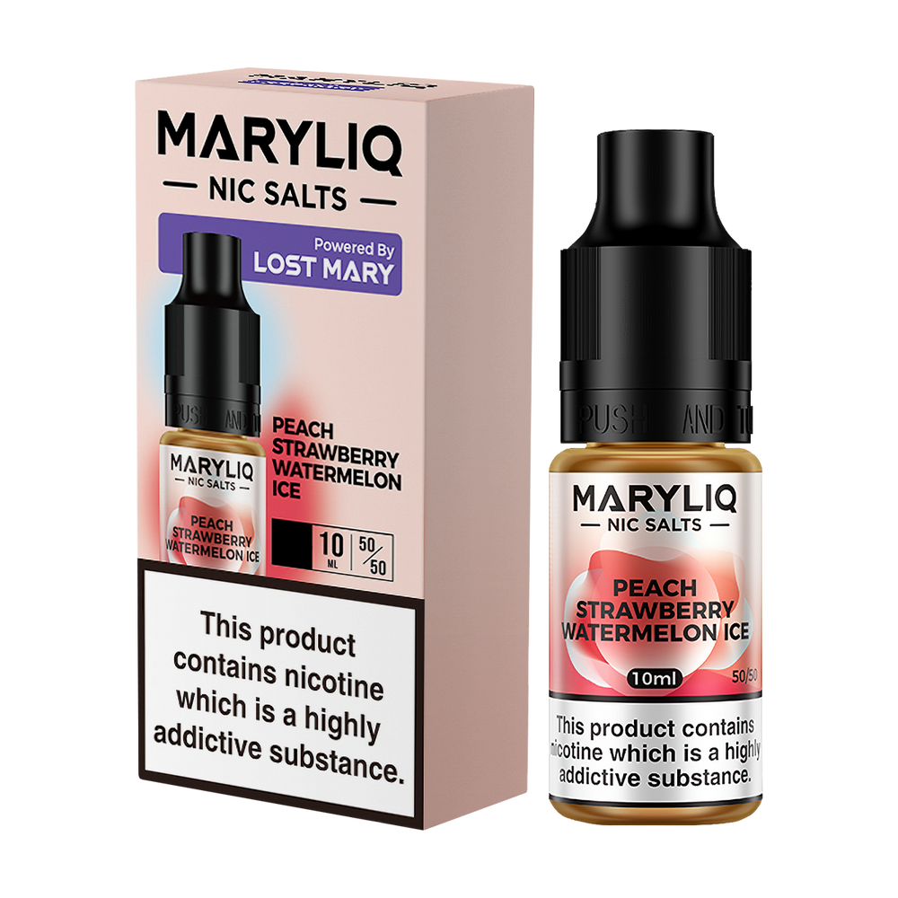 Peach Strawberry Watermelon Ice Maryliq Nic Salt by Lost Mary