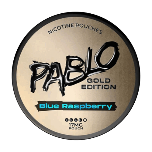 pablo exclusive nicotine pouches gold edition blue raspberry