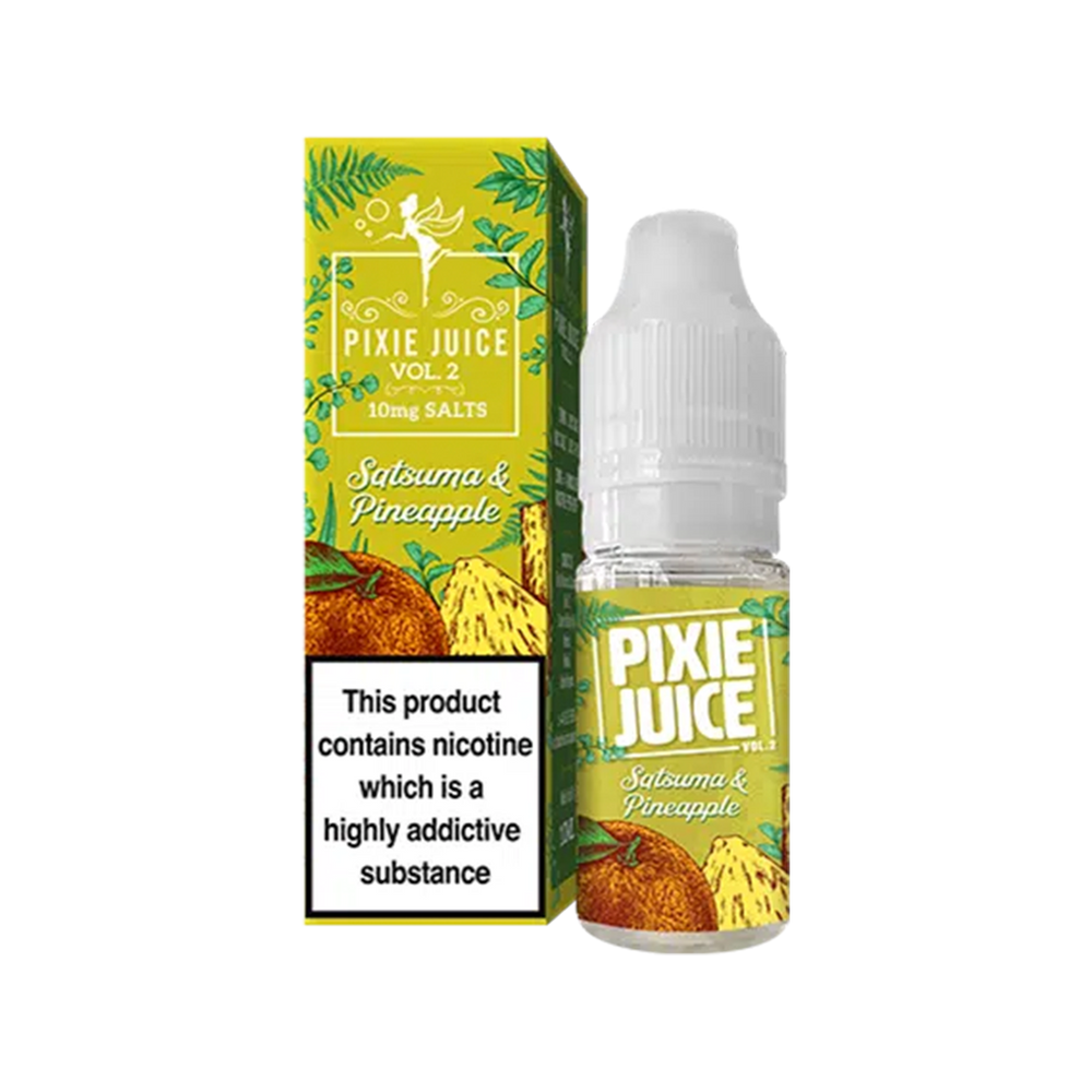 pixie juice v2 nic salt satsuma pineapple