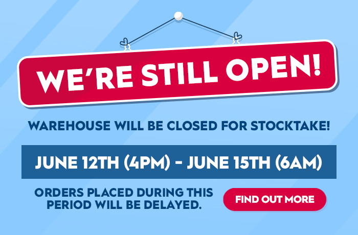Stock take banner