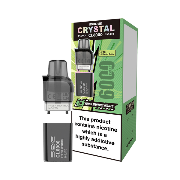 Fresh Menthol Mojito SKE Crystal CL6000 Pods – Vapemate