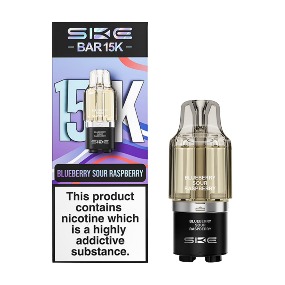 ske bar 15k prefilled pod blueberry sour raspberry