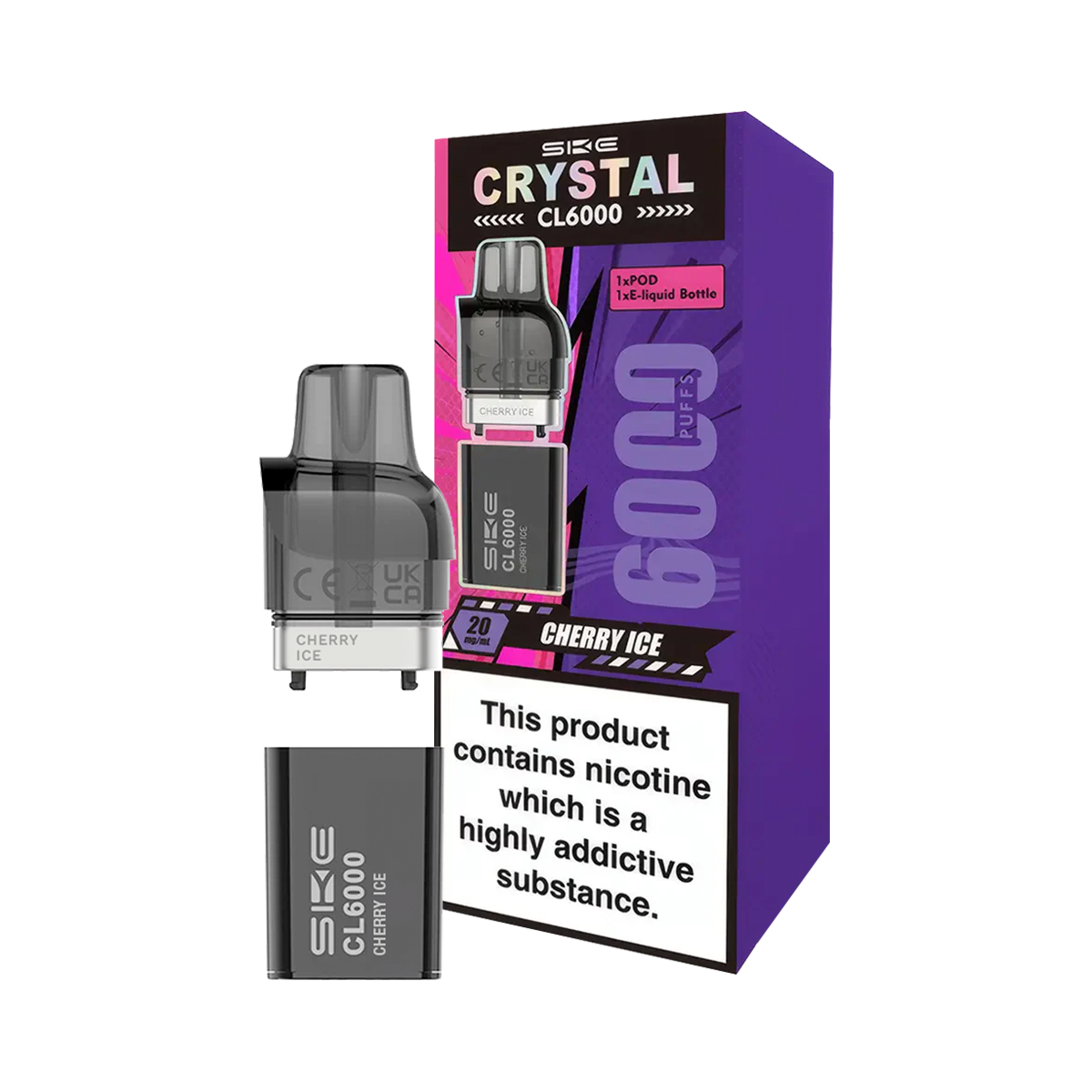 ske crystal vape 6000 puffs PINKMAN VAMPIRE VAPE 10ML main image 1