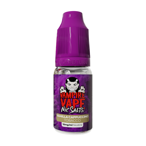vampire vape 10ml nic salts collection vanilla cappuccino tobacco