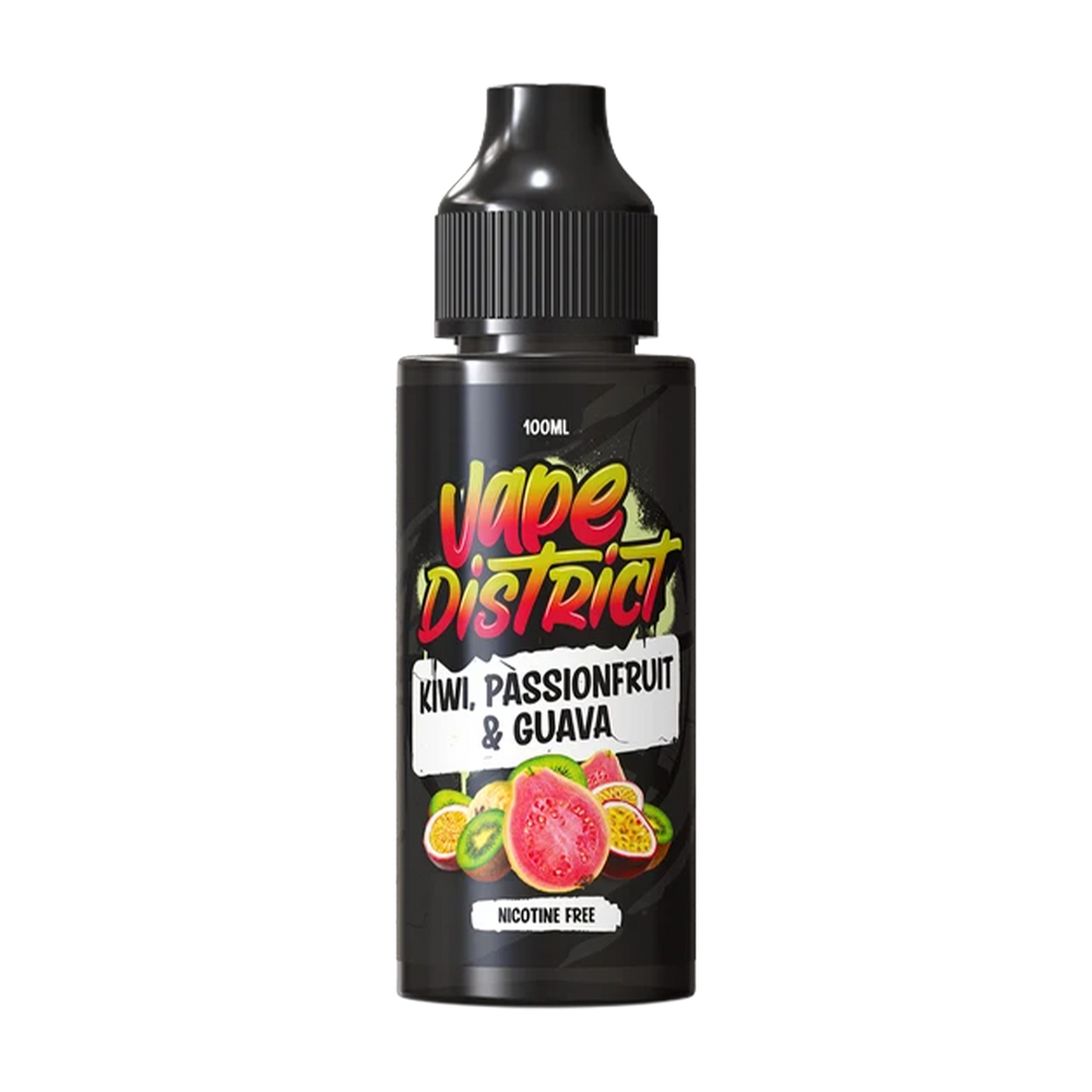 vape district kiwi passionfruit guava 100ml shortfill