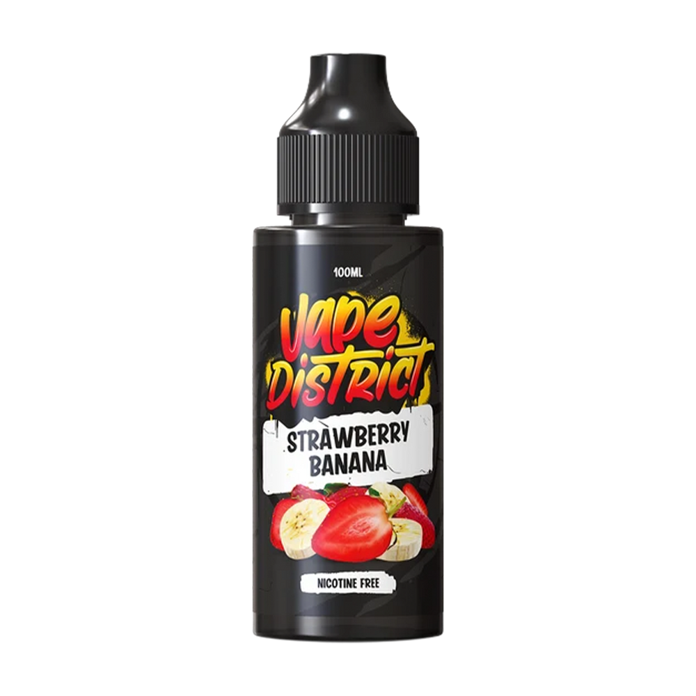 vape district strawberry banana 100ml shortfill