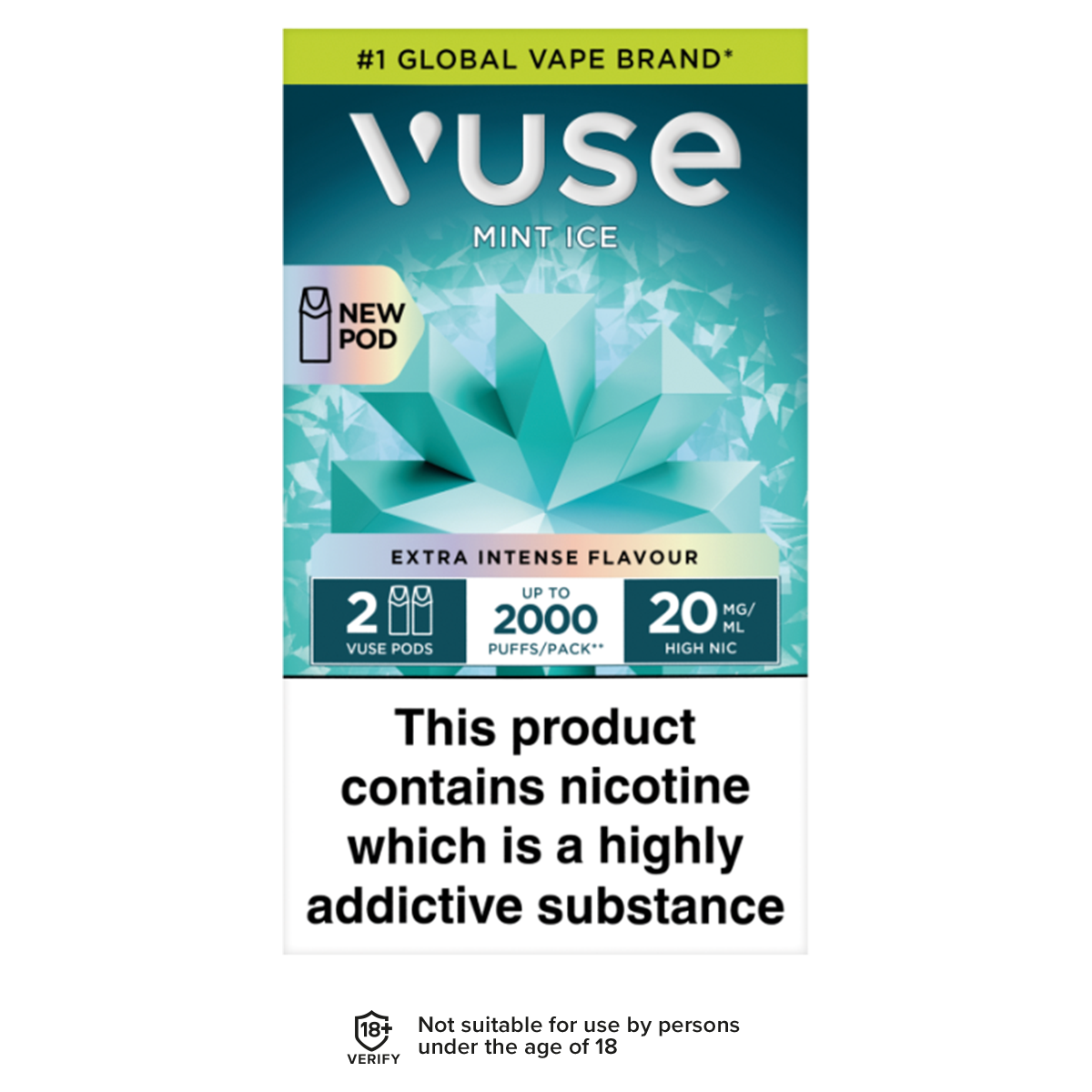 Mint Ice Vuse Pro Pods | 3 Pods For 15 Vapemate Mint Ice Vuse Pro Pods | 3 Pods For 15 Vapemate