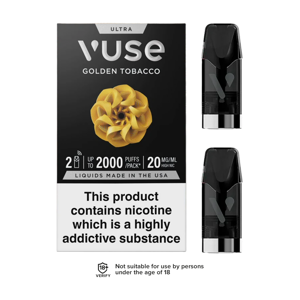 is there tobacco in vuse pods Golden Ultra Smart Pod elf bar 600 2 percent Flavour:Strawberry Mango Ice how long should you