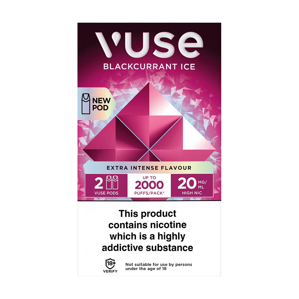 how many calories is in a vuse pod Blackcurrant Ice Vuse Pro Pods