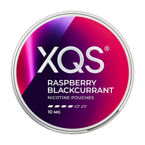 xqs nic pouches raspberry blackcurrant 10mg