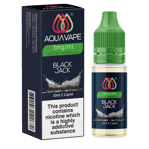 Black Jack E-Liquid by Aquavape - 10ml 3mg