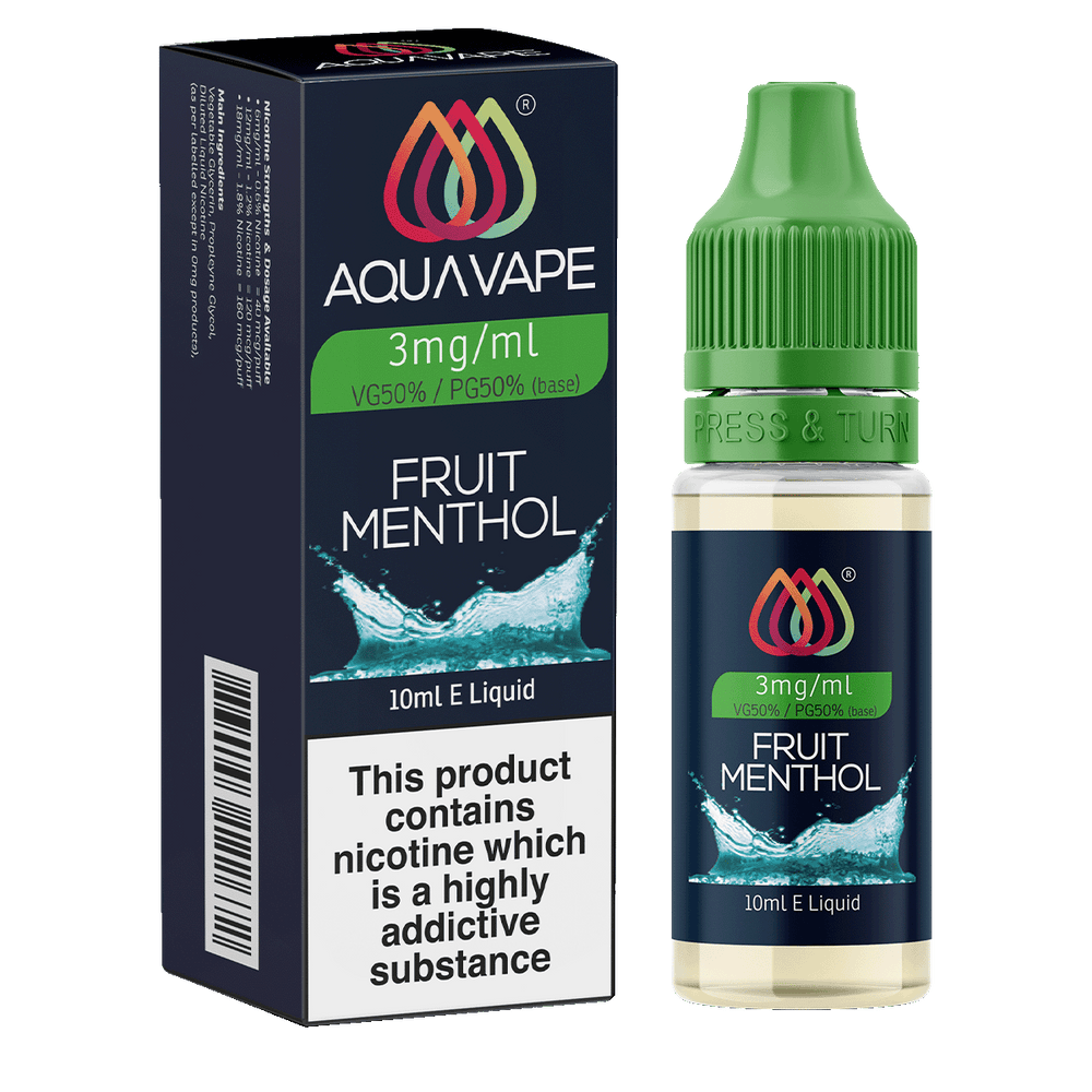 Fruit Menthol E-Liquid by Aquavape - 10ml 3mg