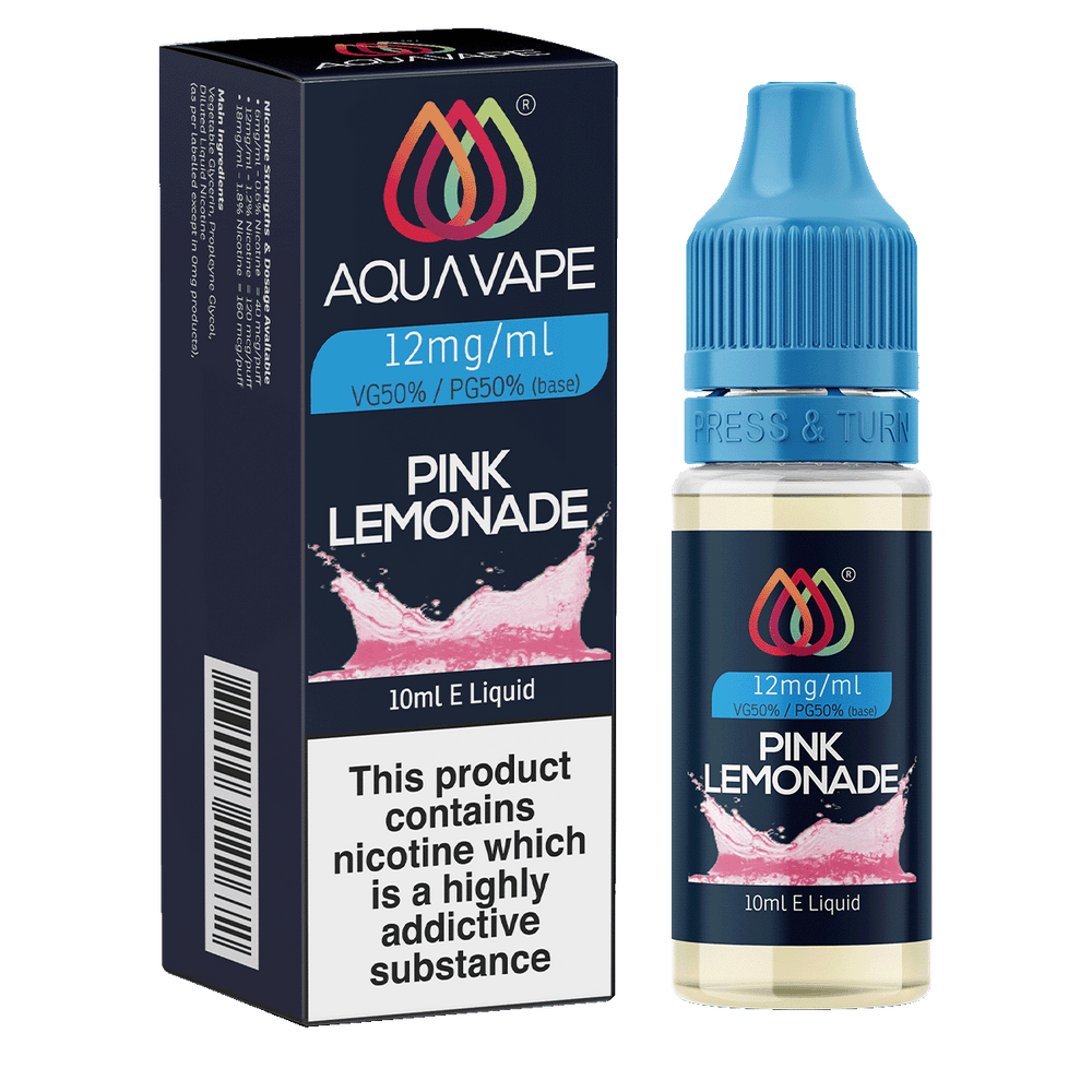Pink Lemonade E-Liquid by Aquavape - 10ml 12mg
