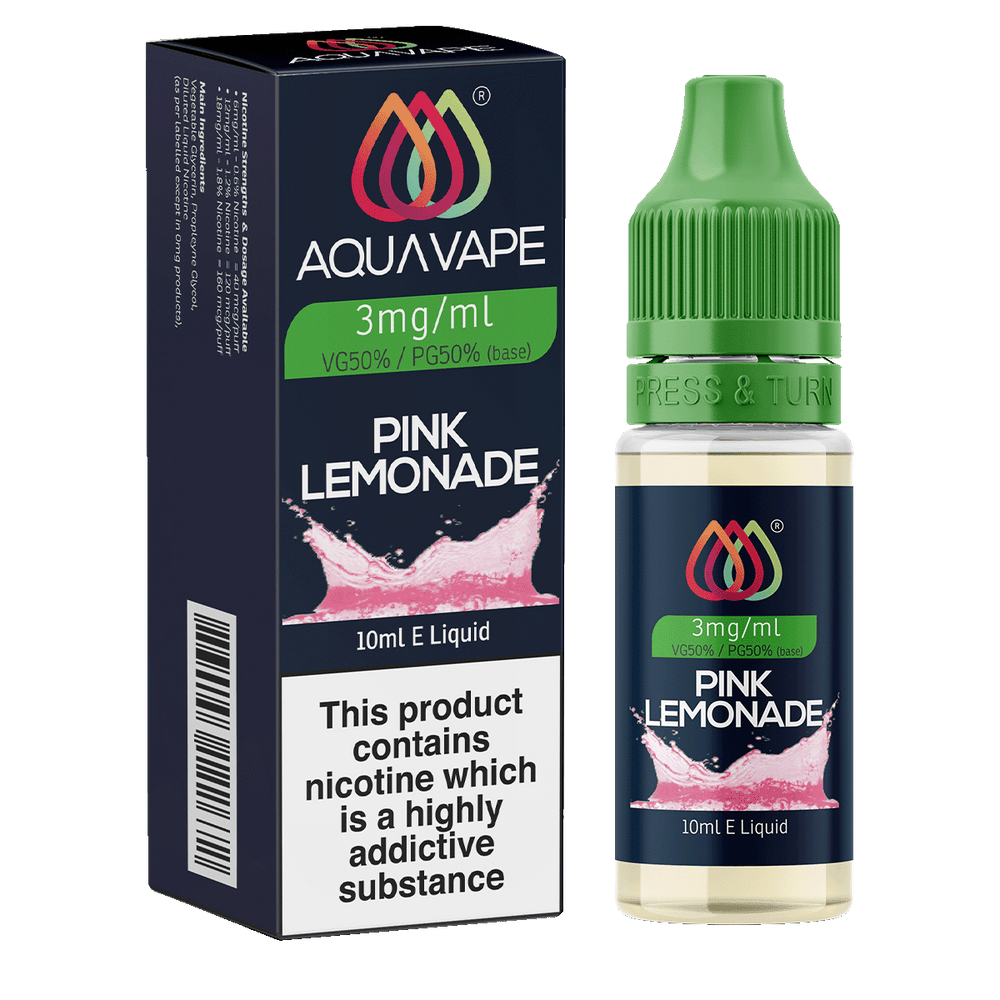 Pink Lemonade E-Liquid by Aquavape - 10ml 3mg