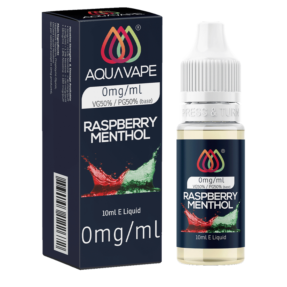 Raspberry Menthol E-Liquid by Aquavape - 10ml 0mg