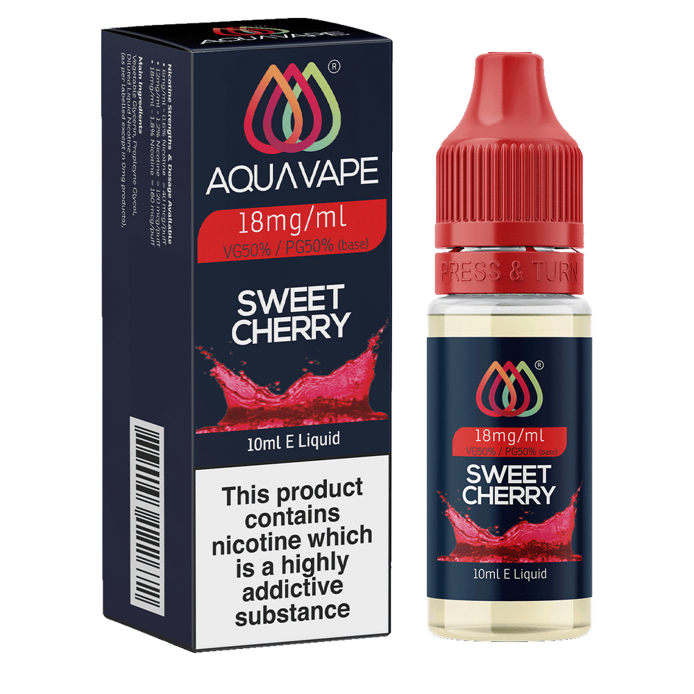 Sweet Cherry E-Liquid by Aquavape - 10ml 18mg