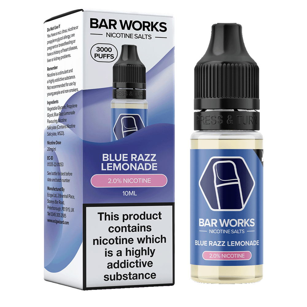 Blue Razz Lemonade Nic Salt by Bar Works - 10ml 20mg