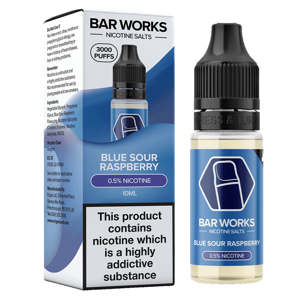 Blue Sour Raspberry Nic Salt by Bar Works - 10ml 5mg