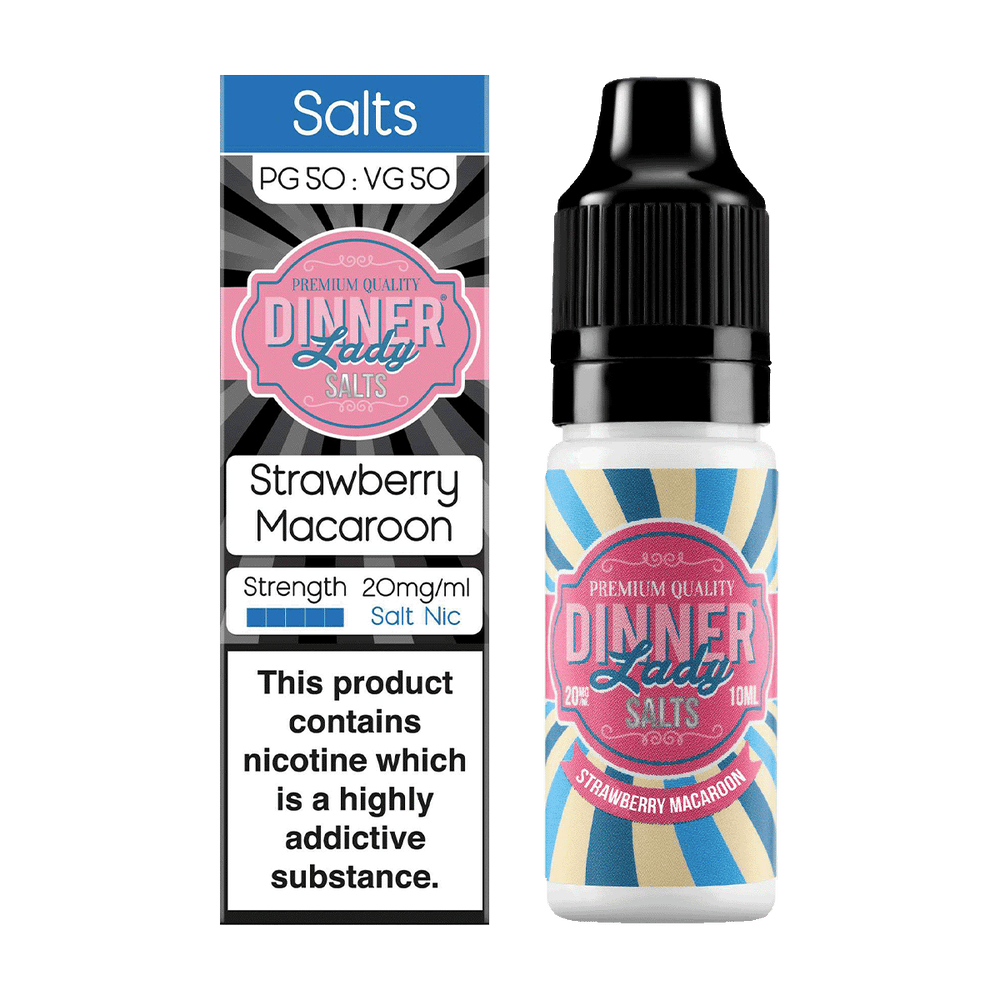 Strawberry Macaroon Nic Salt by Dinner Lady 10ml 20mg