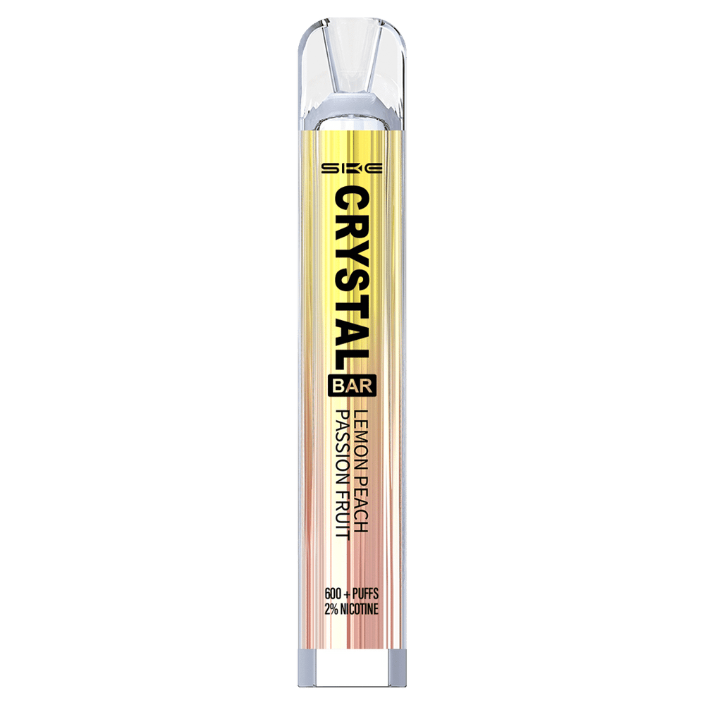 Lemon Peach Passion Fruit SKE Crystal Bar 600 Disposable Vape