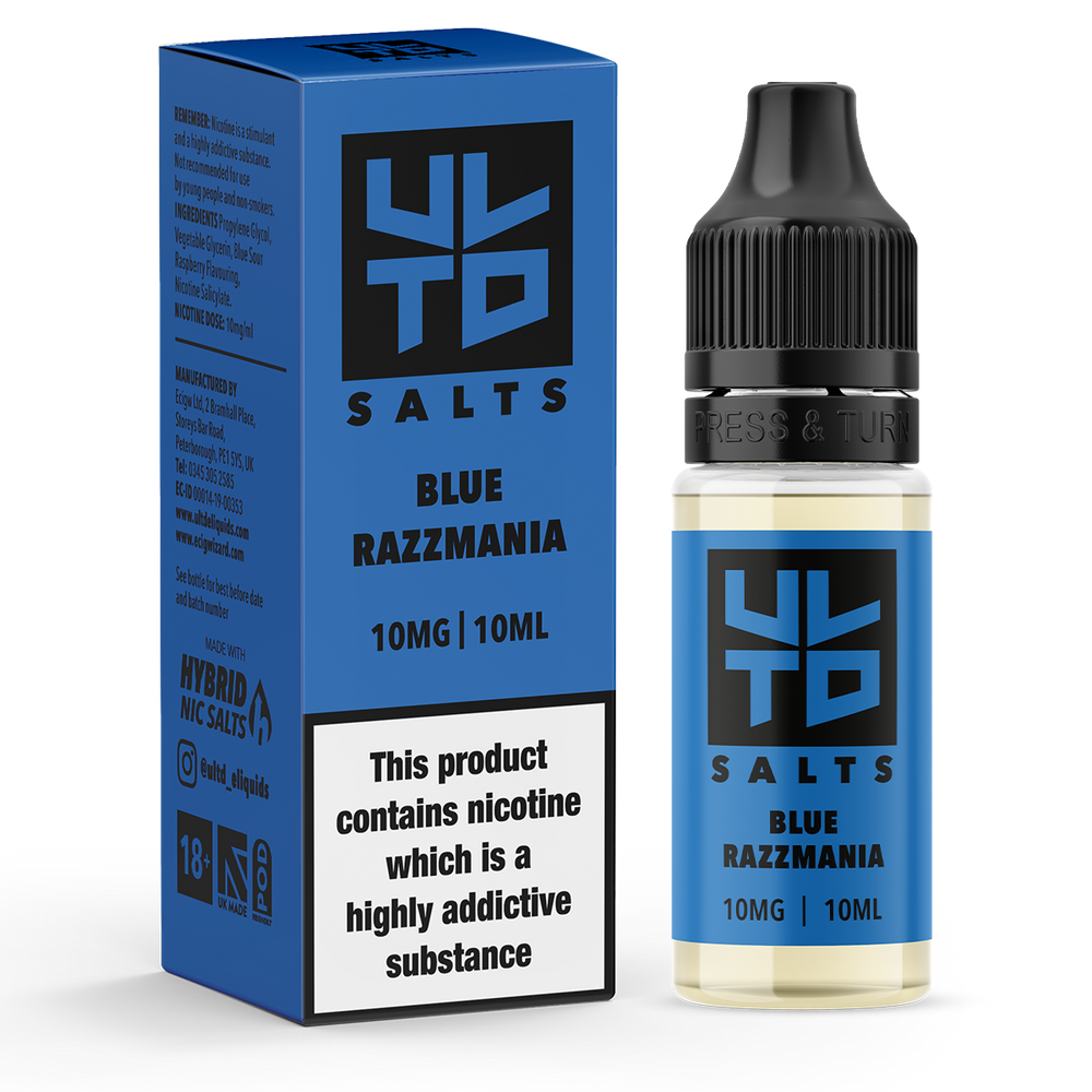 ULTD Blue Razzmania Nic Salt - 10ml 10mg