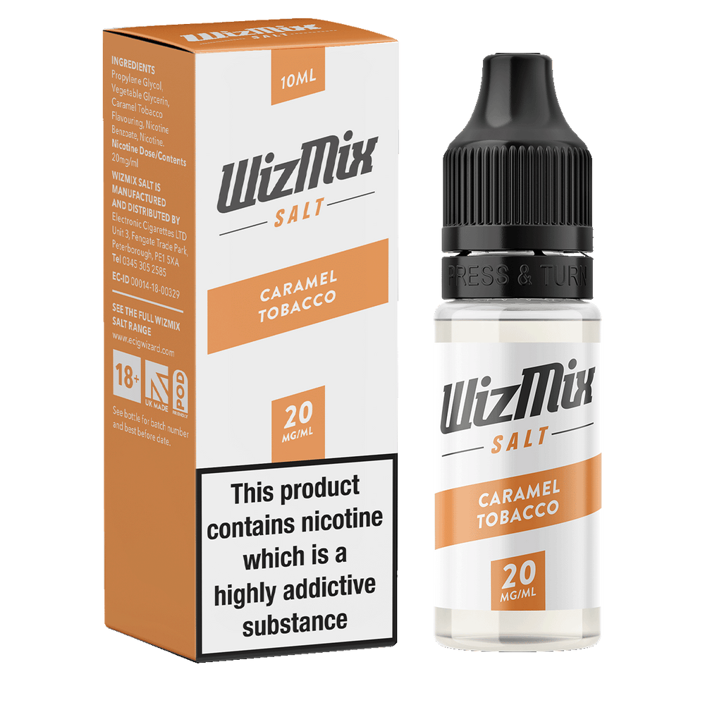 Wizmix Salt Caramel Tobacco - 10ml 20mg