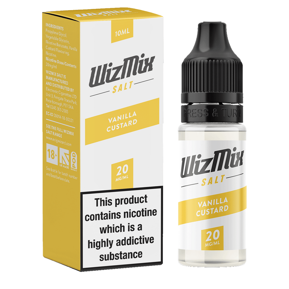 Wizmix Salt Vanilla Custard - 10ml 20mg